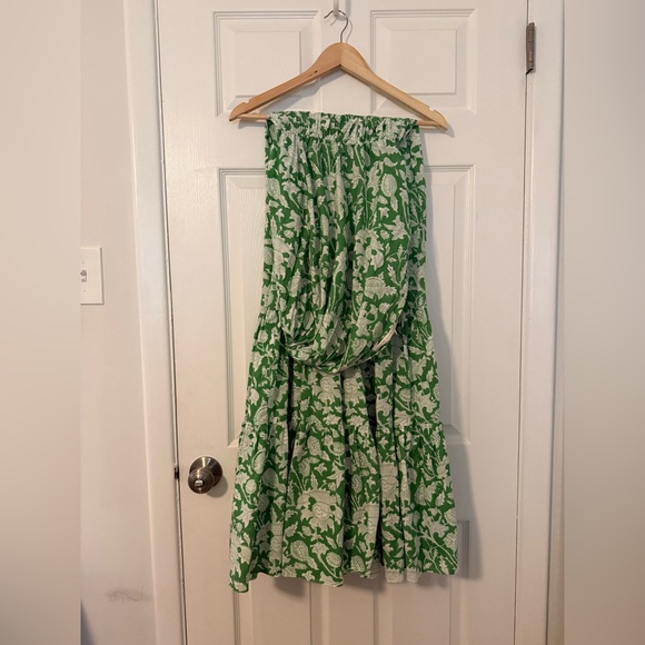Tuckernuck Exclusive Charina Sarte Green Botanica Long Dress Medium EUC - Picture 6 of 6